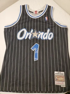 1990s Vintage Orlando Magic Penny Hardaway #1 Nike Team Pinstriped Jersey Size L - Picture 1 of 7
