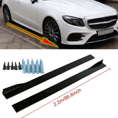 BETTERTIME11 86.6" 2.2M Side Skirt Splitter Lip For Benz E220 E250 E350 E280 E300 E63 AMG UK