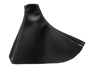 OPEL ASTRA J (2009-2015) Cuffia Leva Cambio 100% Vera Pelle - Cuciture Bianco - Picture 1 of 1