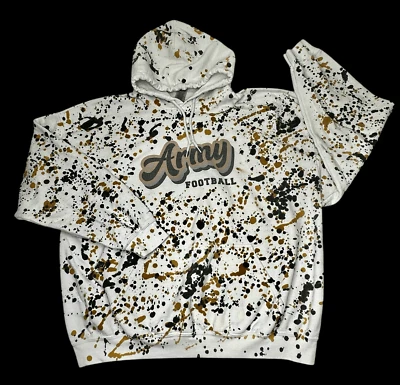 Sudadera con Capucha Blanca Salpicaduras Mancha Pintura Fútbol Ejército Talla XXL/2XL Foto 1 de 4