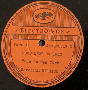 2 12" 1940 Meredith Wilson's ODE to NEW YORK featuring the spirit of Metropolis - Picture 1 of 4