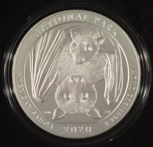 2020-P Burnished American Samoa National Park 5 oz Silver Quarter 25c ATB 20AJ - Picture 1 of 6