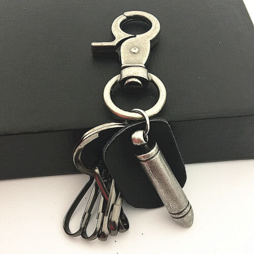 Porte-clés porte-clés neuf cool hommes simple ornements cuir balle boucle ceinture