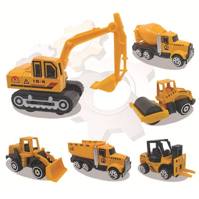 PAKASEPT 6Pcs Kids Toy Mini Construction Truck Excavator Digger Demolition Vehicle Toys