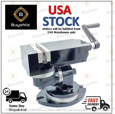 Cast Iron Precision Swivel Universal Milling Machine Vice Vise Machine Tools - Image 1 of 4