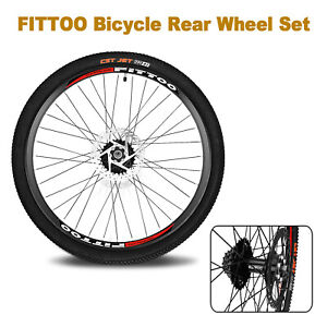 FITTOO Mountain Bike Rear Wheel Set 26" MTB Rear Wheel 8 Speed 