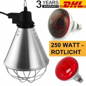 Wärmestrahler inkl Wärmelampe Ferkellampe Wärmestrahlgerät Kükenlampe Hühner250W - Bild 1 von 17