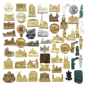 Vintage Color Traveling Around The World Souvenir Refrigerator Magnets - Imagen 1 de 60