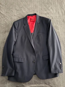 Hugo Boss Navy Wool Blend Suit Jacket 46R, Two Button - Picture 1 of 4