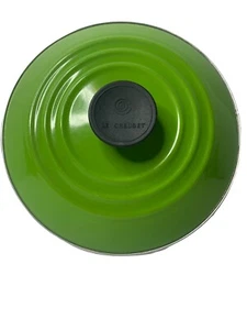Vintage Le Creuset Green Enamel Stock Pot Lid Only – 9.375” Diameter - Picture 1 of 6