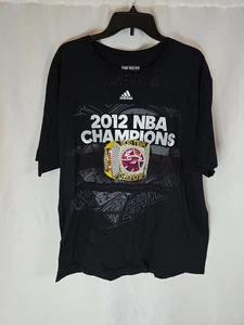 Adidas Miami Heat NBA 2012 Champions Ring Up schwarzes T-Shirt neu ohne Etikett - Bild 1 von 3