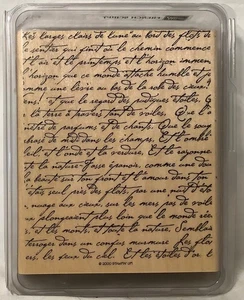 Estampación grande de goma montada en madera 2000 de colección "escritura francesa" - Imagen 1 de 3