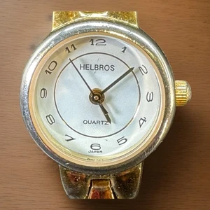 Helbros Damen Armbanduhr goldfarben Armband Band Vintage BRAUCHT BATTERIE - Bild 1 von 13