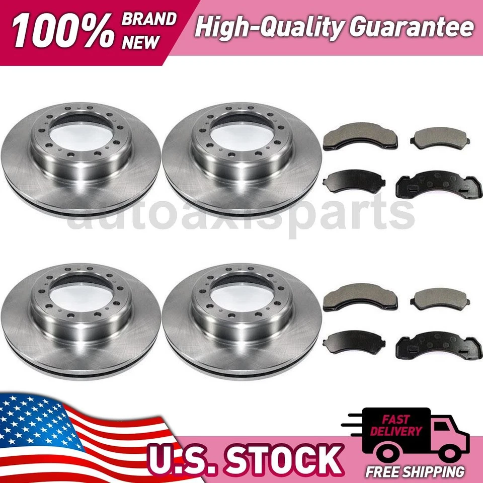 Juego de 6 pastillas de freno de disco delanteras traseras DuraGo rotor de freno de disco para GMC C7000 1988-1990 Foto 1 de 4