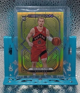 2020-21 Panini Obsidian Electric Etch Yellow Flood Raptors Malachi Flynn Rookie - Picture 1 of 2