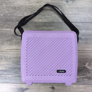 Vintage 1989 Aladdin Purple Insulated Lunch Box Carrier Mini Cooler - Picture 1 of 24