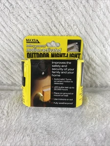 PE Battery-Powered Motion-Activated Outdoor Night Light Black Dark Bronze New! - Picture 1 of 4