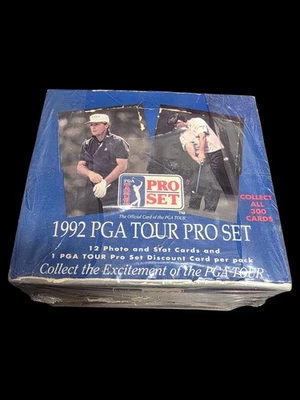 1992 PGA Tour Pro Set Golf Card Box -Factory Sealed 36 Packs  - Daly & Ben Hogan - Image 1 of 2