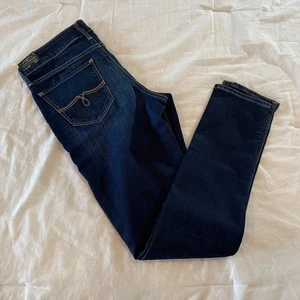 Pantalones de mezclilla Lucky Brand Lolita ajustados al tobillo para mujer tiro medio elásticos azules talla 0/25 nuevos con etiquetas - Imagen 1 de 6