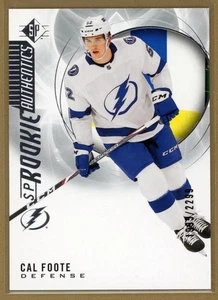 2021-2022 SP Hockey Authentics Silver Cal Foote 1995/2299 Rookie - Picture 1 of 2