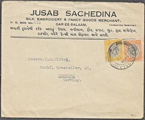 (22) MANDATED TERRITORY OF TANGANYIKA - 1934 KING GEORGE V COVER TO GERMANY - Bild 1 von 1