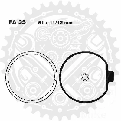 New EBC Organic FA Brake Pads Fits Suzuki GS 750 B 1977-1979 - Image 1 of 4