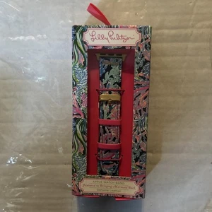 Lilly Pulitzer Leather Apple Watch Band 38&40mm•Fea In“ Bringing Mermaid Back” - Picture 1 of 2