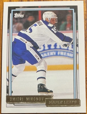 1992-93 Topps Gold Dmitri Mironov #144 Toronto Maple Leafs - Image 1 of 3