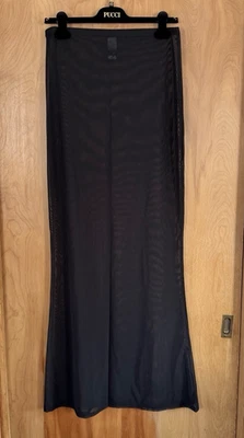 Falda de playa de malla larga negra talla L de Asos Design para mujer nueva con etiquetas Foto 1 de 4