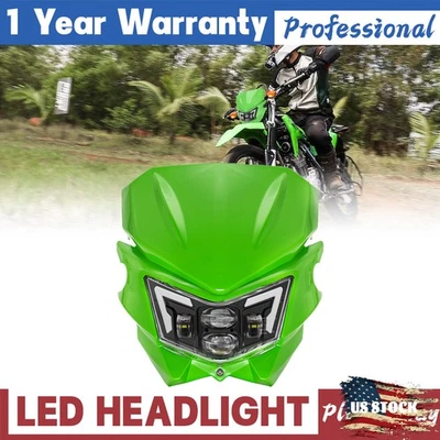 Faro LED DRL para Kawasaki KX250 KX450 KLX230 KLX300 KX450F KX250F Foto 1 de 4