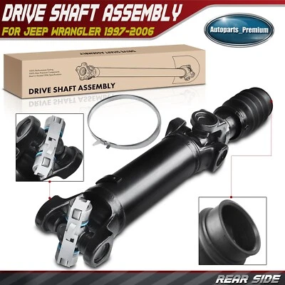 Rear Driveshaft Prop Shaft Assembly for Jeep TJ Wrangler 1997-2006 4WD L6 4.0L - Image 1 of 4