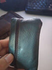 Coin Purse Keyring Of Leather With 2 Pockets Wallet Coin, Money And Keys Blue