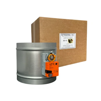 SD 10" Motorized 24v round zone control damper dampner Belimo 3 wire