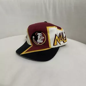 Vintage 90s Fsu Lightning Bolt Hat Florida State University SnapBack Graffiti - Picture 1 of 11