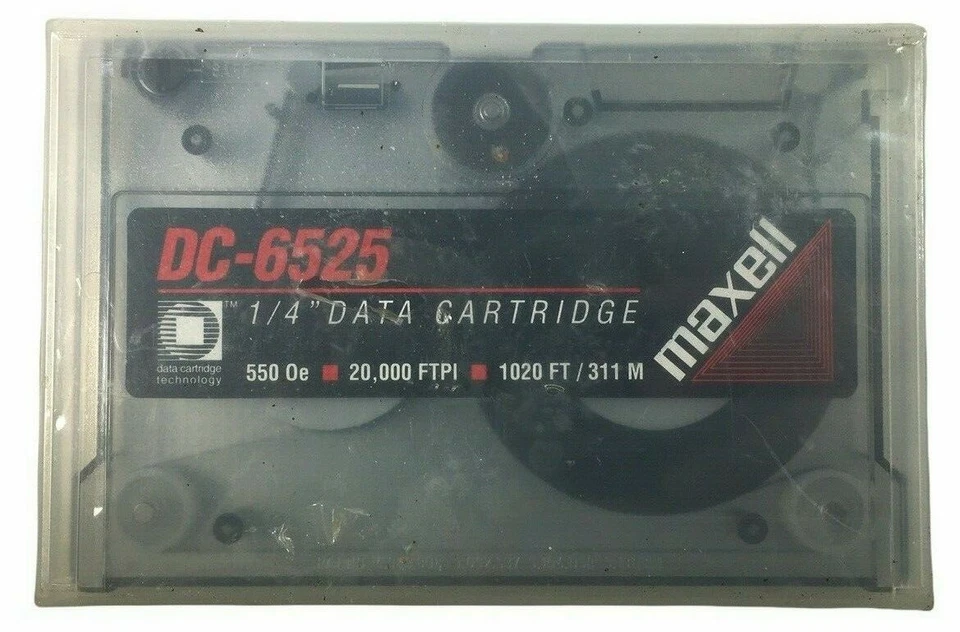 DC-6525 Maxell 1/4Inch Data Cartridge 1020 Feet 525 Megabytes NOS Sealed - Image 1 of 4