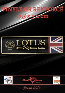2 autocollants stickers noir OR LOTUS EXIGE S2 - Imagen 1 de 1