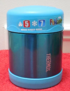 FUNTAINER de acero inoxidable EN MUY BUEN ESTADO THERMOS 10 onzas frasco de comida, azulada - Imagen 1 de 9
