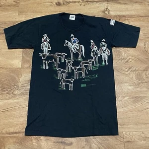 Rocky Mountain Co Western Cowboy Black Tshirt Mens Size Large Vintage Cattleman - Picture 1 of 9