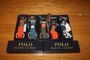 Nuevo con caja de regalo polo Ralph Lauren grillete a presión o pasador giratorio llavero trenzado - Imagen 1 de 21