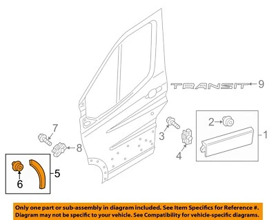 Borde exterior Ford OEM 15-19 Transit-150 Opng Mldg BK3Z61278L00AA Foto 1 de 2