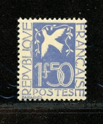 KMC4076-Francia #294 (F344) Comp 1934 paloma y rama de olivo, MNH, MUY BUEN ESTADO, CV $95,00 Foto 1 de 2