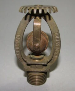 Vintage Grinnell DURASPEED C Brass Fire Sprinkler Head SSU-2 UPRIGHT SPRINKLER - Picture 1 of 4