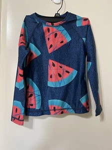 Tea Collection Girls Blue Watermelon Rash Guard Swim Top. NWOT. Size 5 - Picture 1 of 4
