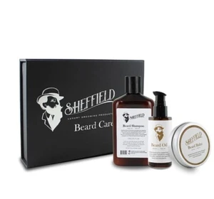 Sheffield Mens Beard Grooming Kit Beard Oil Balm Wash Shampoo Beard Balm - Royal - Picture 1 of 3