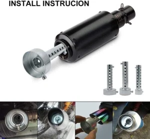 Universal 2PCS 60mm*140mm Motorcycle Exhaust Muffler DB Killer  Adjustable black - Picture 1 of 5