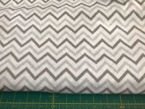 Gray Chevron Flannel fabric sold by the yard #529 - Picture 1 of 1