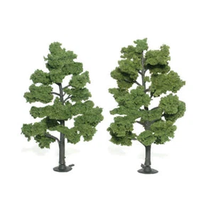 Woodland Scenics TR1515 6" to 7" Light Green Trees (Pk 2) - Picture 1 of 2