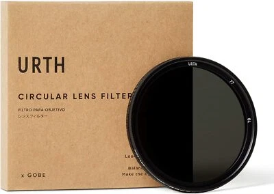 Urth x Gobe 77mm ND2-400 (1-8.6 Stop) Variable ND Lens Filter MFR #UNDX400ST77 - Image 1 of 4