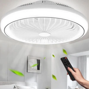Deckenventilator Leise Mit Fernbedienung Timer Deckenlampe Für Wohn Schlafzimmer - Bild 1 von 10