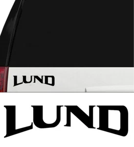 Lund Fischerboot Vinyl Aufkleber Abziehbild Fisch LKW Kühlgerät 8 Zoll schwarz - Bild 1 von 2